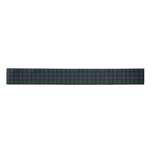 Zwart horloge Tartan, Plaid Satijnen Lint (Voorkant)