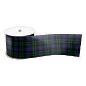 Zwart horloge Tartan, Plaid Satijnen Lint (Spoel)