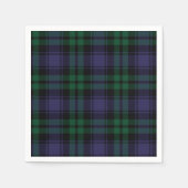 Zwart horloge Tartan, Plaid Servet (Voorkant)