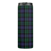 Zwart horloge Tartan, Plaid Thermosbeker (Achterkant)