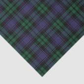 Zwart horloge Tartan, Plaid Tissuepapier (Detail)