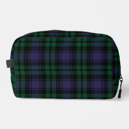 Zwart horloge Tartan, Plaid Toilettasje