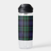 Zwart horloge Tartan, Plaid Waterfles (Achterkant)