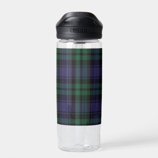 Zwart horloge Tartan, Plaid Waterfles (Achterkant)