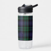 Zwart horloge Tartan, Plaid Waterfles (Links)