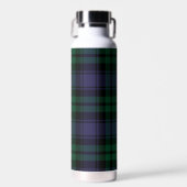 Zwart horloge Tartan, Plaid Waterfles (Voorkant)