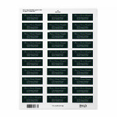 Zwart horloge Tartan retour adres label (Full Sheet)