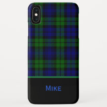 Zwart horlogebandje Monogrammed iPhone XS Max Hoes