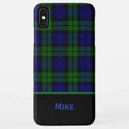 Zwart horlogebandje Monogrammed iPhone XS Max Hoes