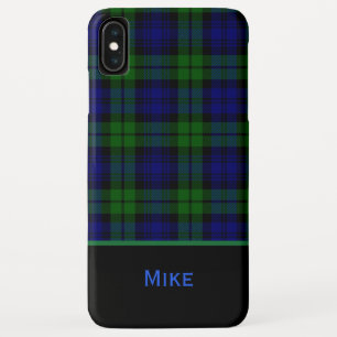 Zwart horlogebandje Monogrammed iPhone XS Max Hoes
