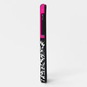 Zwart "Hot Pink" Damask Lace ID™ iPhone 5 Hoesje (Achterkant/links)