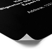 Zwart Hot Pink Hair prijslijst Poster (Hoek)