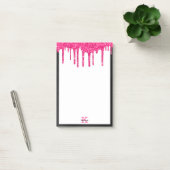 Zwart hot-roze glitter-schijven Middelgroot rechth Post-it® Notes (Kantoor)