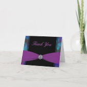 Zwart Hot Roze Paarse Bubbels Hot Roze Bedankt C (Voorkant)