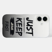 Zwart houdt Jezus eerst Case-Mate iPhone Case (Achterkant (horizontaal))