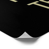 Zwart houdt kalm poster sjabloon | (Hoek)