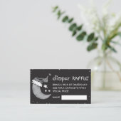 Zwart houdt van de moon- en rugluieraffle visitekaartje (Staand voorkant)