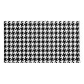 Zwart Houndstooth Rood Kussensloop (Achterkant)