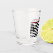 Zwart Houndstooth Rood Shot Glas (Links)