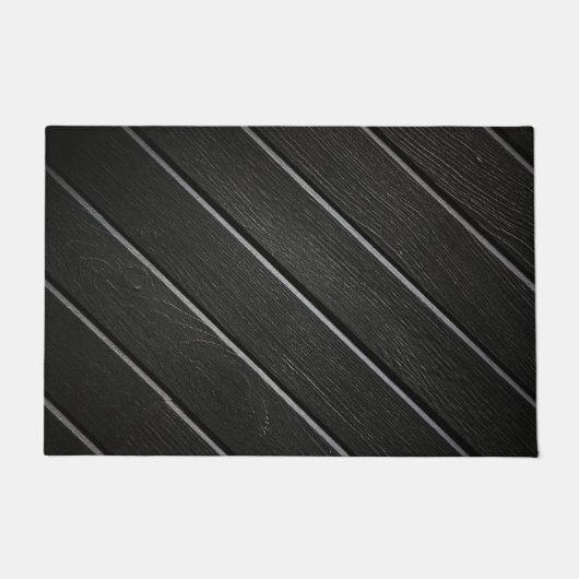 zwart hout deurmat (Voorkant)