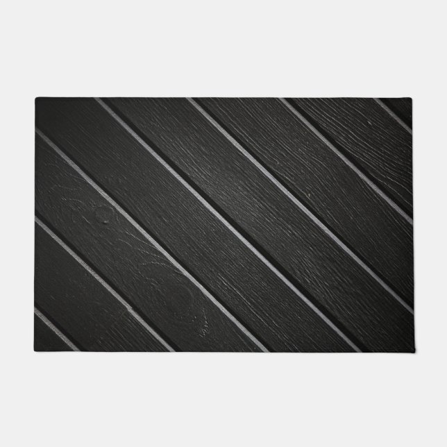 zwart hout deurmat (Voorkant)