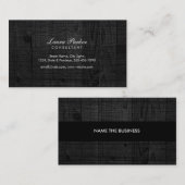 Zwart Hout Elegant Subtiel  Visitekaartje (Voorkant / Achterkant)