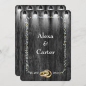 Zwart hout en schijnwerpers kaart (Voorkant / Achterkant)