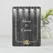 Zwart hout en schijnwerpers kaart (Staand voorkant)