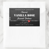 Zwart Hout Graan Product Verpakking Etiketten Hart (Tas)