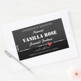 Zwart Hout Graan Product Verpakking Etiketten Hart