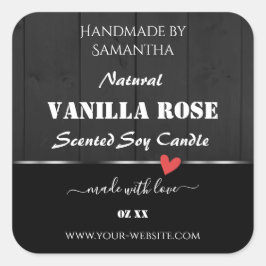 Zwart Hout Graan Product Verpakking Etiketten Hart