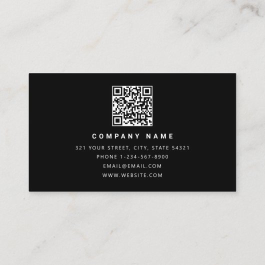 Zwart Hout Hamer Huis Bouw Bouw Visitekaartje (Achterkant)