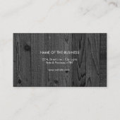 Zwart Hout Klassiek Professioneel Retro Cool Visitekaartje (Achterkant)