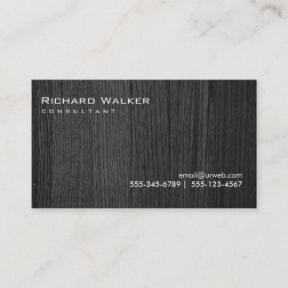 Zwart Hout Klassiek Professioneel Retro Cool Visitekaartje