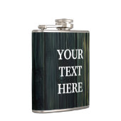 Zwart hout personaliseren heupfles (Rechts)