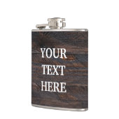 Zwart hout personaliseren heupfles (Links)