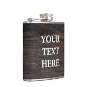 Zwart hout personaliseren heupfles (Rechts)