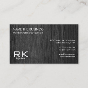 Zwart Hout Textuur Elegante Professionele Advocaat Visitekaartje