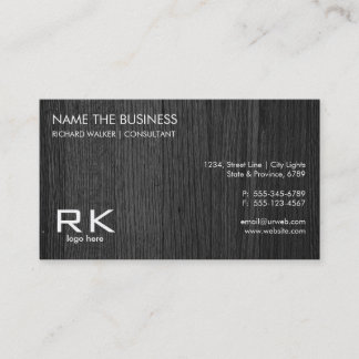 Zwart Hout Textuur Elegante Professionele Advocaat Visitekaartje