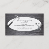 Zwart houten bouw achtergrond visitekaartje (Achterkant)