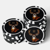 Zwart Houten Houten Houten Herten Rustiek Land Mon Poker Chips (Opstapeling)