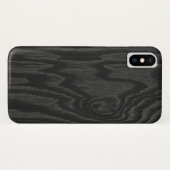 Zwart Houten Ontwerp iPhone Case (Achterkant (horizontaal))