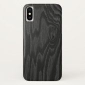 Zwart Houten Ontwerp iPhone Case (Achterkant)
