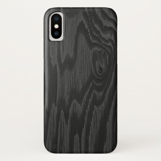 Zwart Houten Ontwerp iPhone Case (Achterkant)