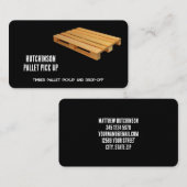 Zwart houten pallet visitekaartje (Voorkant / Achterkant)