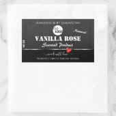 Zwart Houtkorrel Product Verpakkingslabels Logo Rechthoekige Sticker (Tas)