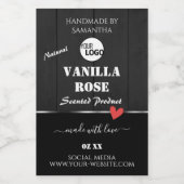 Zwart Houtkorrel Product Verpakkingslabels Logo Voedselcontainer Etiket (Enkel label)