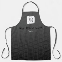 Zwart Houtskool Japanse Golf Custom Logo Schort