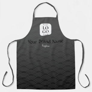 Zwart Houtskool Japanse Golf Custom Logo Schort