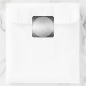 Zwart Houtskool Marmeren Label Klein Vierkant (Tas)